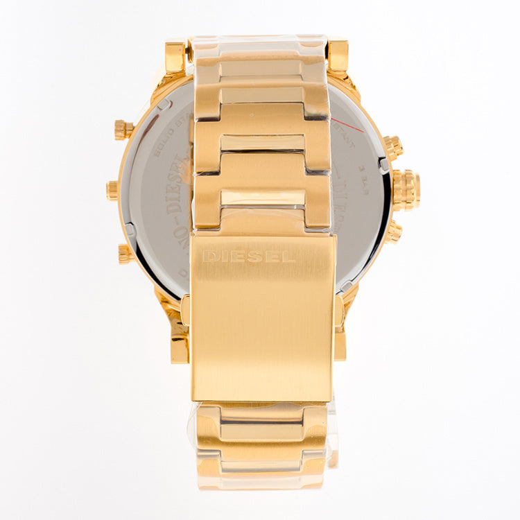 Diesel Mr. Daddy 2.0 DZ7333 Gold Chronograph Men’s Watch – Multi-Time Zone Luxury Timepiece”