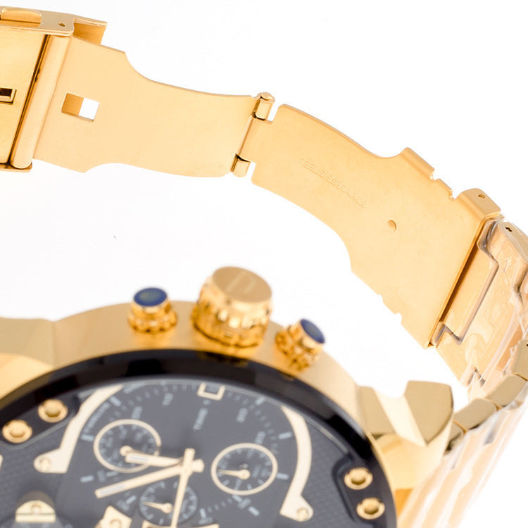 Diesel Mr. Daddy 2.0 DZ7333 Gold Chronograph Men’s Watch – Multi-Time Zone Luxury Timepiece”
