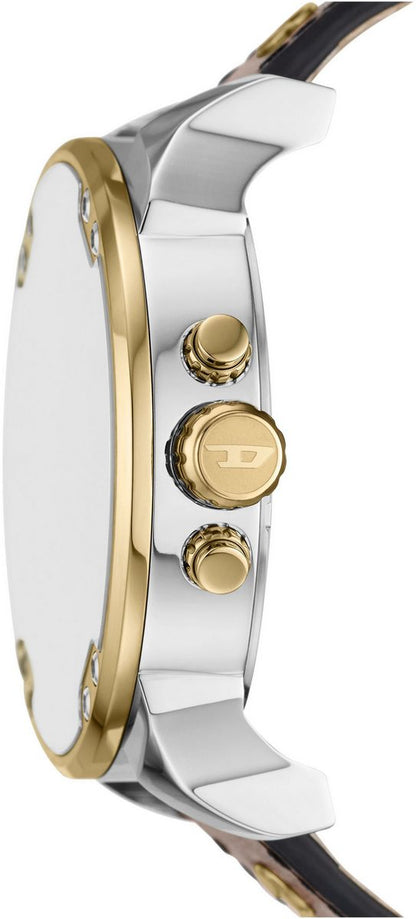 Diesel Mr. Daddy 2.0 DZ7483 Herren-Chronograph | Gold &amp; Braunes Leder | Original Diesel Deutschland